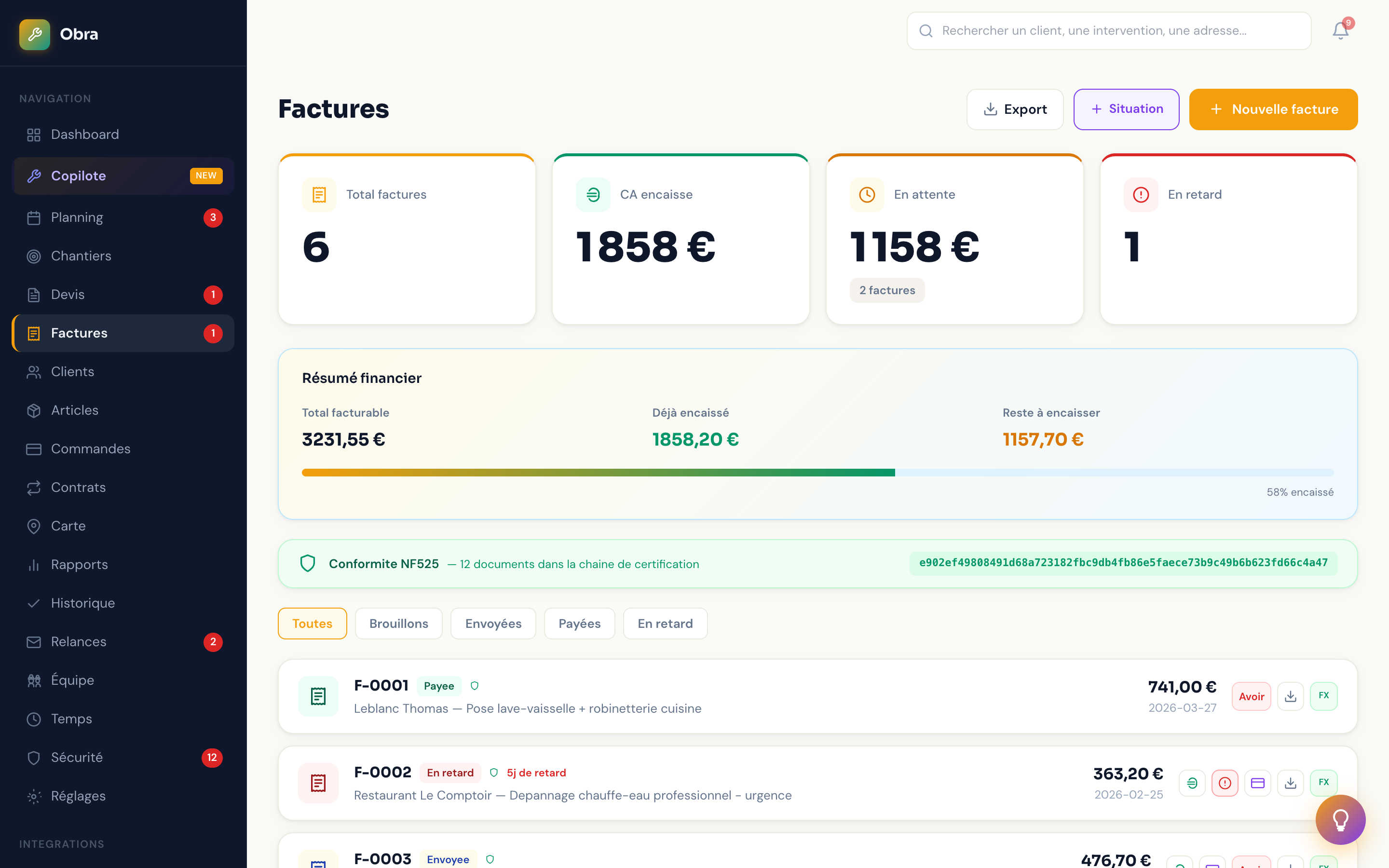 Facturation Factur-X Ouvria
